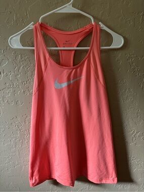 Nike Women's Coral Pink Racerback Dri-FIT Tank